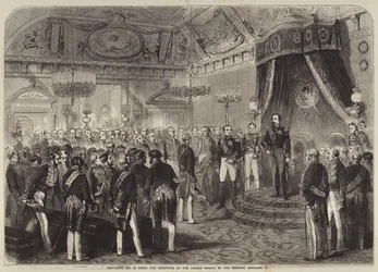 Neujahrstag in Paris, der Empfang des französischen Senats durch Kaiser Napoleon III.